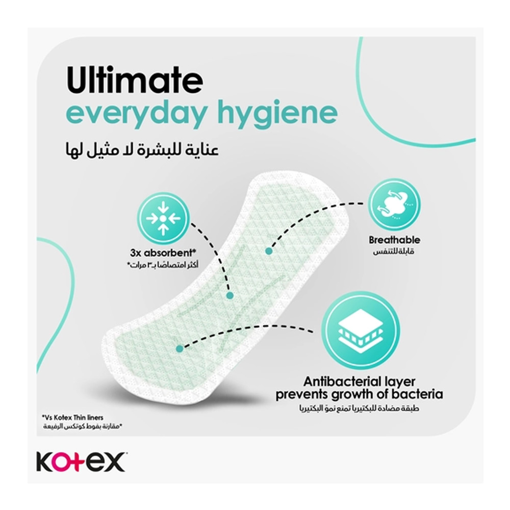 KOTEX PANTYLINERS LONG 20PCS