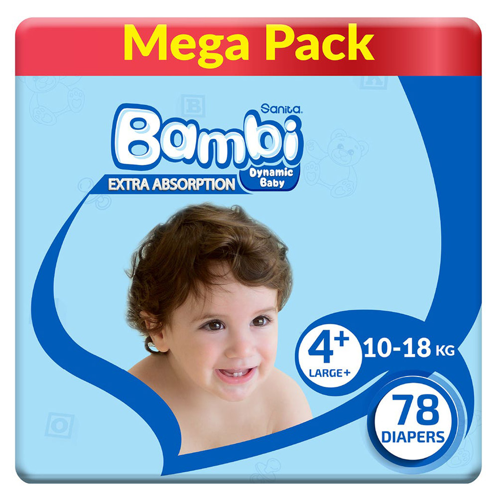 Sanita Bambi Mega NO 4+ 12 PC