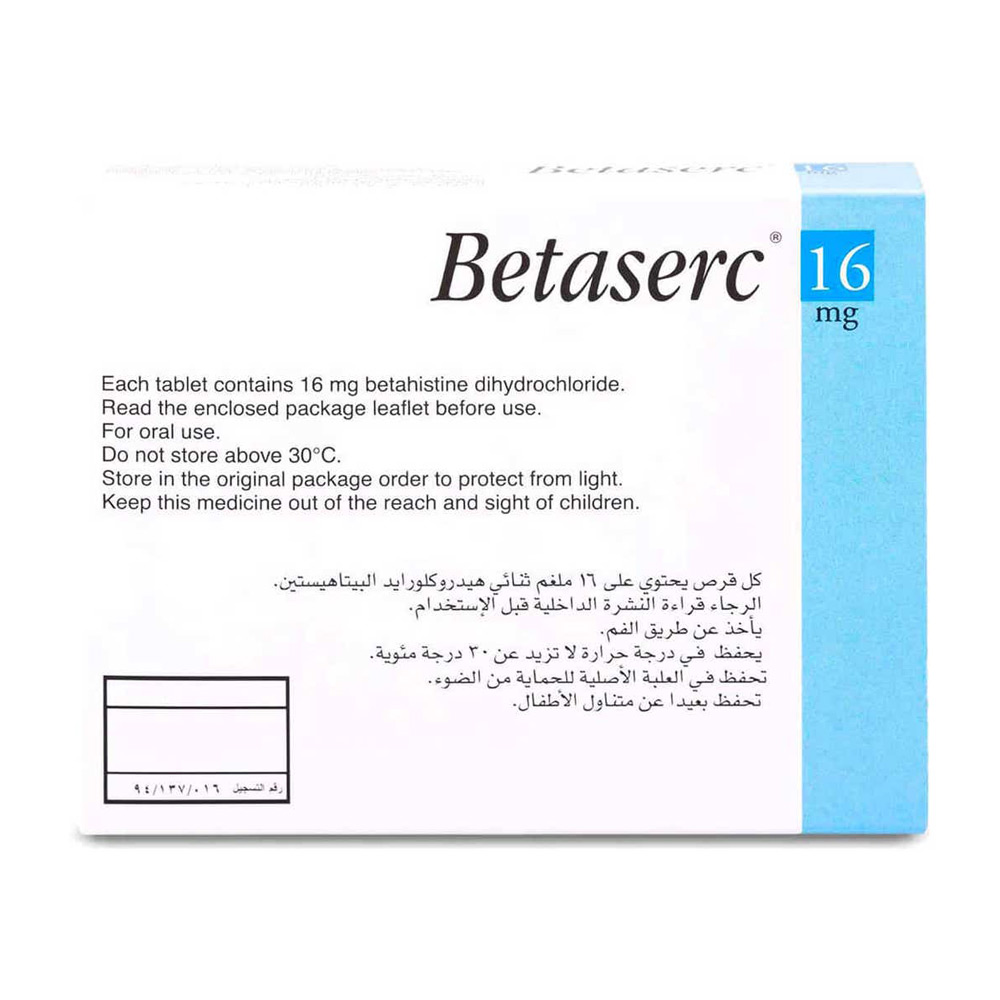 BETASERC 16MG 40 TAB
