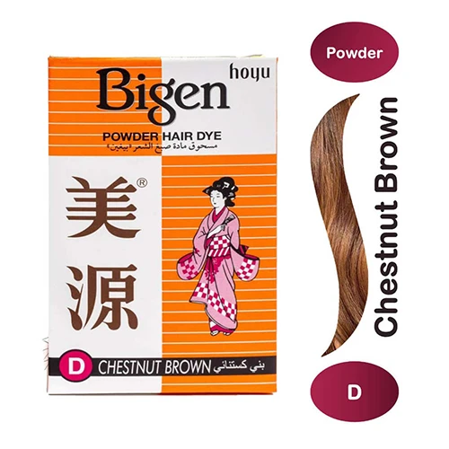 Bigen Hair Color Powder D Chestnut Brown 6 gm