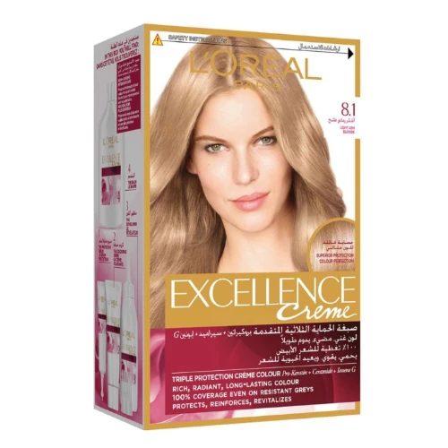 Loreal Excellence Hair Color Light Ash Blonde 8.1