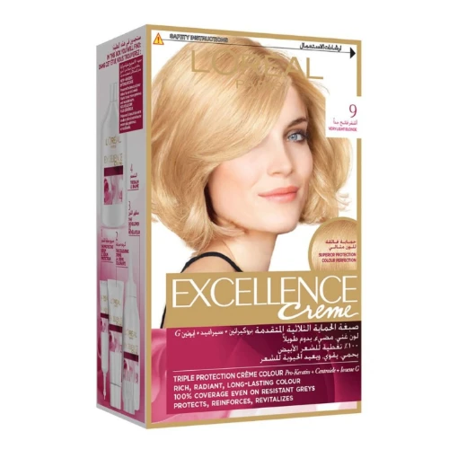 Loreal Excellence Hair Color Light Blonde 9