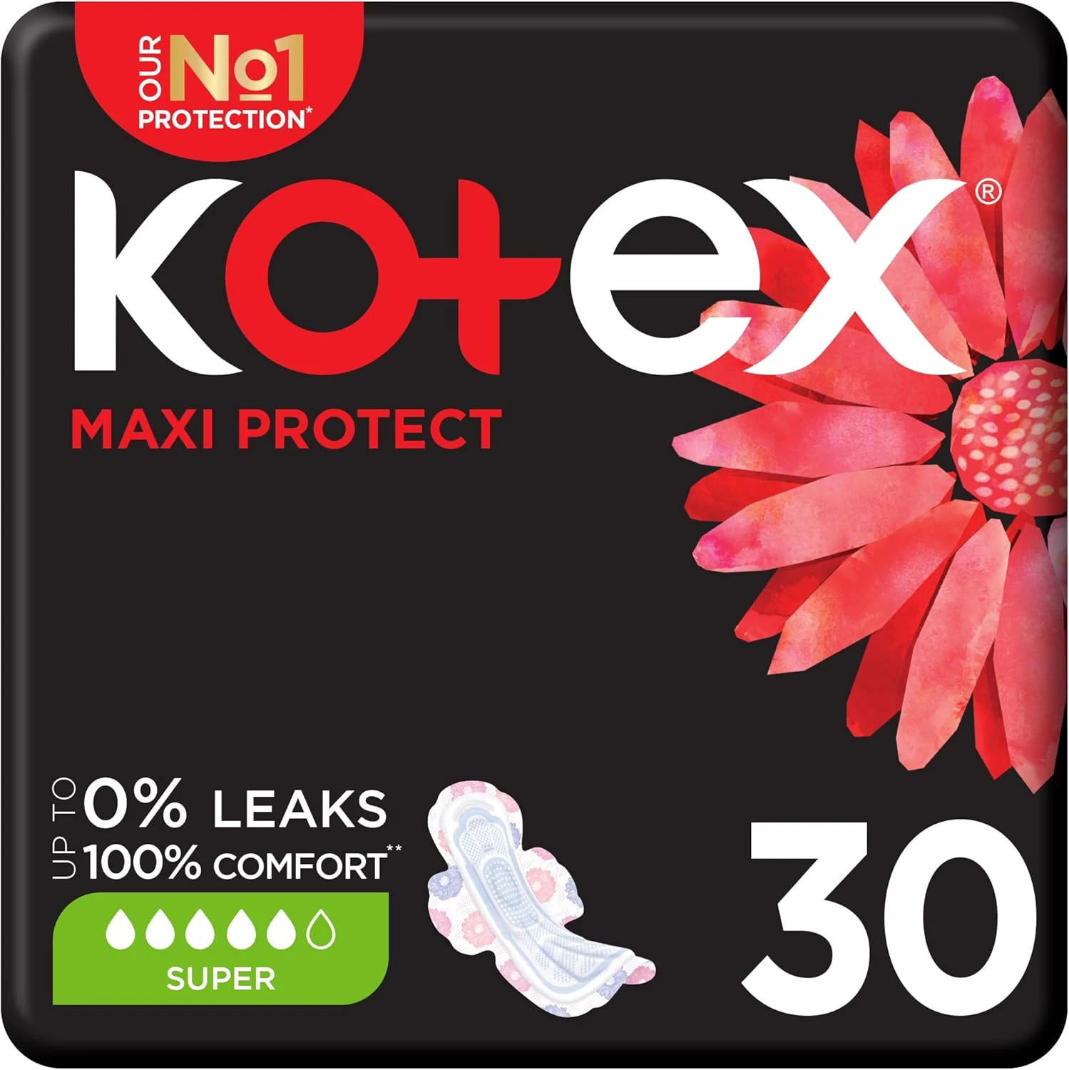 فوط نسائية كوتكس 30 فوطة رقيقة للغاية 0% تسرب