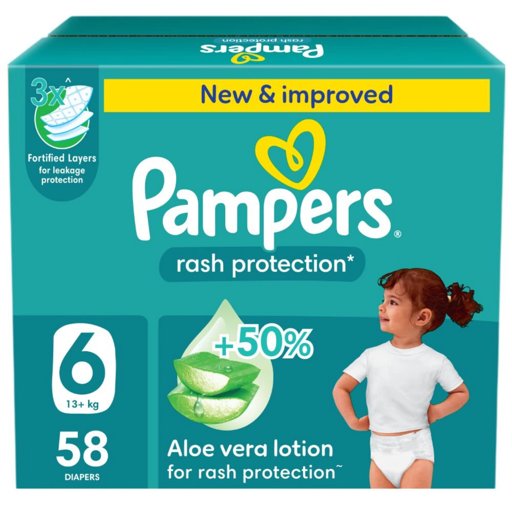 Pampers Box Size (6) 58 pc
