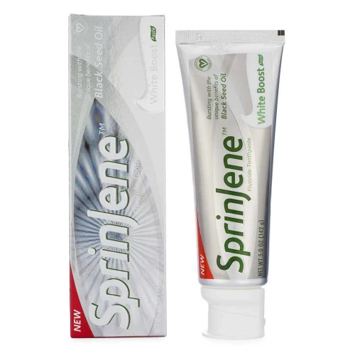 Sprin Jene Natural Tooth Paste White Boost Black Seed Oil 142 gm