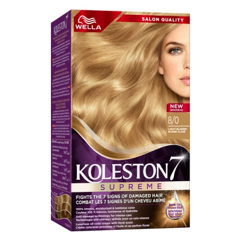 Koleston Hair Color Kit Light Blonde 8/0 50 ml