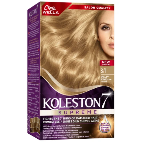 Koleston Hair Color Kit Light Ash Blonde 8/1 50 ml